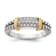 Sterling Silver Antiqued with 14K Accent Diamond Ring