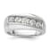 Rhodium Over 10K White Gold Lab Grown Diamond SI1/SI2, G H I, Men's
5-Stone Ring