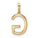 10k Yellow Gold Diamond Letter G Initial Pendant