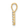 14K Yellow Gold Diamond Number 1 Pendant