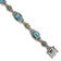 Sterling Silver with 14K Gold Over Sterling Silver Oxidized Swiss Blue
Topaz Bracelet