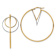 14k Two-tone Diamond-Cut 1 3/4" Twisted Circle Inside Hoop Earrings