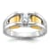 10K Two-tone Yellow and White Gold Men's Diamond Ring 0.40ct