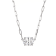 White Cubic Zirconia Rhodium Over Sterling Silver Paperclip Necklace 4.0ctw