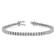 Rhodium Over 14k White Gold Illusion Setting Diamond Bracelet