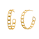 14K Yellow Gold Over Brass Chunky Oval Link Hoop Earrings