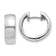 Rhodium Over 14K White Gold 9/16" Round Hinged Hoop Earrings