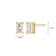 Emerald Cut Moissanite 14k Yellow Gold Over Silver Stud Earrings 0.54ctw DEW