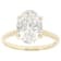 Lab-Grown Diamond Oval Solitaire Ring In 14K Gold 3.00ct