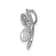 Rhodium Over 14k White Gold Diamond Flower Chain Slide Pendant