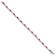 Rhodium Over 10k White Gold Diamond and Ruby Bracelet