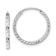 Rhodium Over 14k White Gold 11/16" Diamond-Cut Square Tube Endless
Hoop Earrings