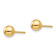 14k Yellow Gold Polished 5mm Ball Stud Earrings