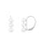 4.5-5mm White Cultured Freshwater Pearl Rhodium Over Sterling Silver Earrings