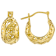 Chunky Filigree Hoop Earrings In 18K Gold Over Sterling Silver