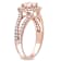 Morganite and Diamond 14K Rose Gold Bridal Ring 1.33ctw