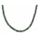 Ruby Zoisite Rondelle Beaded Necklace In Sterling Silver