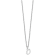Rhodium Over Sterling Silver Letter O Initial Necklace