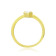 Pear Shape White Topaz 14K Yellow Gold Over Sterling Silver Solitaire
Ring, 0.35ct