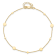 14K Yellow Gold Polished Disc with 1-inch Extension Anklet