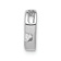 Rhodium Over 14k White Gold Diamond Heart Chain Slide Pendant