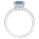 8mm Round Sky Blue Topaz and 1/10 ctw Diamond Rhodium Over Sterling
Silver Ring