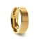 RADIATE Gold-Plated Titanium Flat Brushed Center Men's Wedding Ring With
Beveled Polished Edges 8mm
