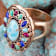 Barse Jewelry Multi-Gemstone Gold Tone Concho Statement Ring