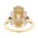Golden Rutilated Quartz, Smoky Quartz And White Zircon Ring In 18K Gold
Over Sterling Silver 5.20ctw