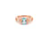 8x6mm Oval Aquamarine and White CZ 18K Rose Gold Over Sterling Silver
Ring, 1.16ctw