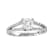 14K White Gold 0.95ctw Diamond Split Shank Engagement Ring