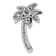 Rhodium Over Sterling Silver Cubic Zirconia Palm Tree Chain Slide