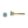 14k Yellow Gold 3mm Children's Blue Zircon Stud Earrings