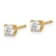 14K Yellow Gold 1/2ct. 4.0mm Round G H I True Light Moissanite Screwback Earrings