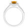 8x6mm Oval Citrine 1/4 ctw Diamond Rhodium Over Sterling Silver Halo Ring