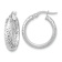 Rhodium Over 14k White Gold 13/16" Polished and Diamond-Cut Inside
and Out Fancy Hoop Earrings