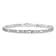 Rhodium Over 14k White Gold 3.5mm Figaro Link Bracelet, 7 Inches