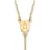 14K Yellow Gold Rosary Design Miraculous Medal Cross Y-Drop