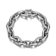 CZ Pave Link Bracelet In White Rhodium Over Brass