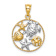 14k Yellow Gold and Rhodium Over 14k Yellow Gold Polished and Textured
Sealife Pendant