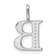14K White Gold Diamond Letter B Initial Pendant
