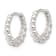 Sterling Silver Beaded Hinged Hoop Earrings