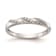 Rhodium Over 14K White Gold Diamond Trio Ladies Wedding Band 0.07ctw