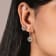White Cubic Zirconia 14k Yellow Gold Earrings With Velvet Gift Box 2.00ctw