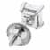 White Cubic Zirconia 14k White Gold Single Stud With Velvet Gift Box 0.50ctw