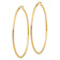 14k Yellow Gold Polished 2 9/16" Tube Hoop Earrings