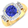 2.72ctw Violet Tanzanite and Diamond 14K Yellow Gold Halo Ring
