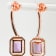 Amethyst and CZ 3.19 Ctw Octagon 18K Rose Gold Over Sterling Silver
Dangle Earrings
