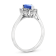 0.79ctw Sapphire and Diamond Halo Ring in 14k White Gold