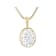 Moissanite Oval Solitaire Pendant In 14K Gold Over Sterling Silver
2.10ctw Diamond Equivalent Weight